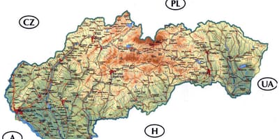 დეტალური რუკა სლოვაკეთი
