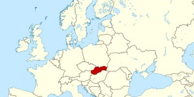 რუკა სლოვაკეთი რუკა ევროპაში